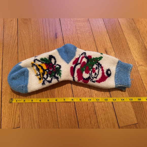 100% Sheep's Wool handmade wool warm Snowman socks - Picture 6 of 16